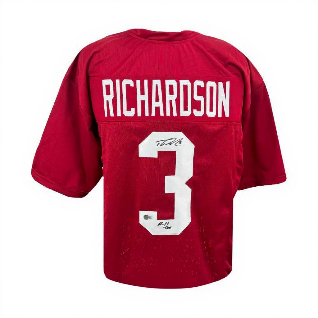 Trent Richardson Autographed Alabama Crimson Tide Maroon Custom Football Jersey “Roll Tide” – Beckett BAS