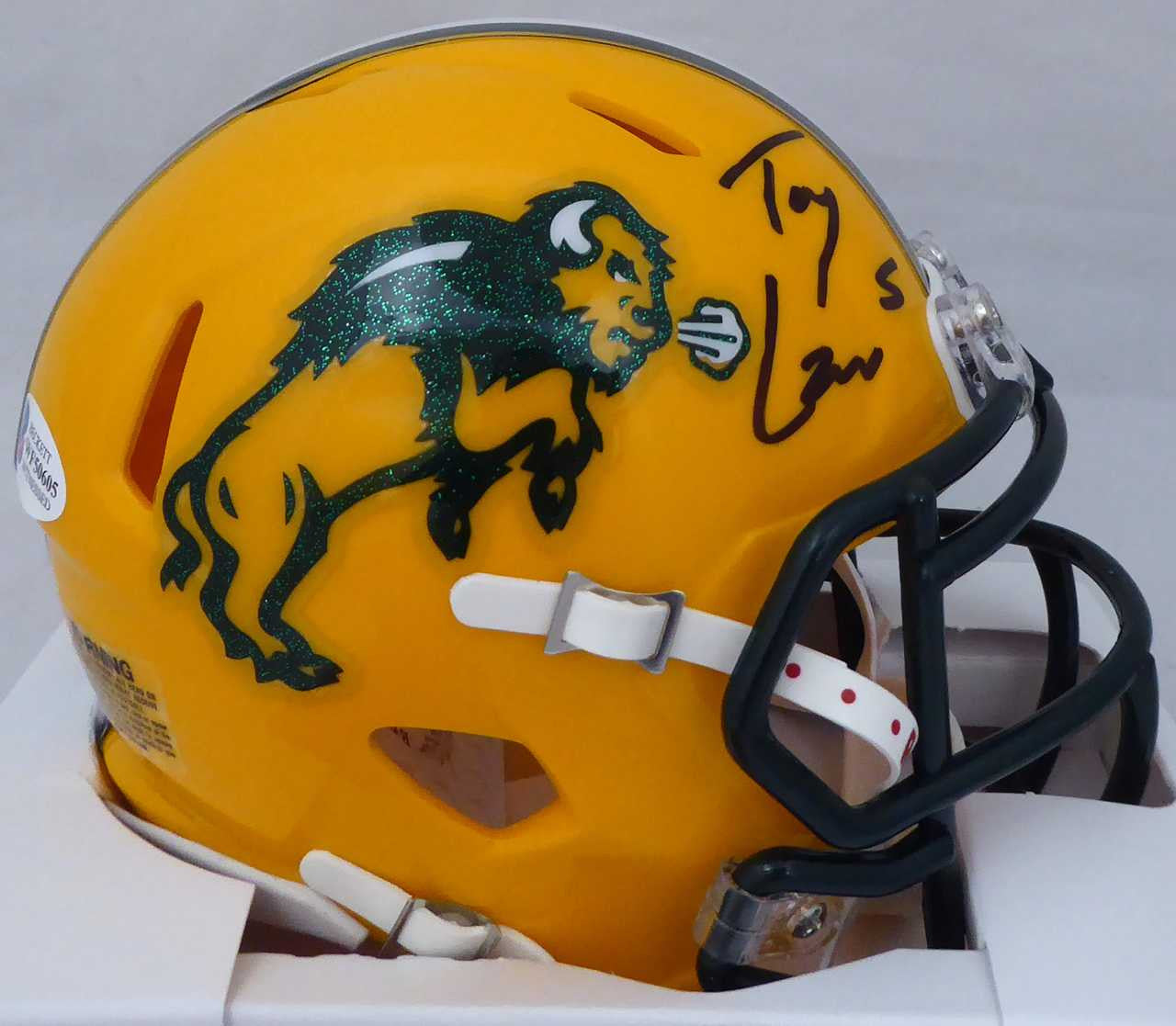 Trey Lance Autographed North Dakota State Bison Speed Mini Helmet – Beckett BAS