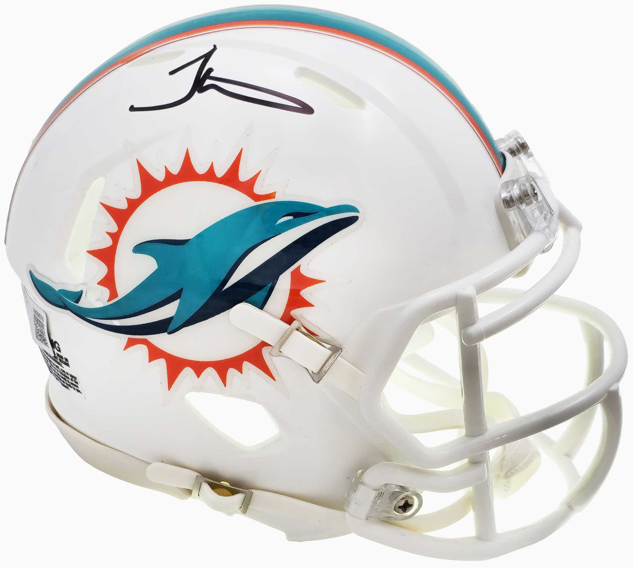 Tyreek Hill Autographed Miami Dolphins White Speed Mini Helmet Beckett BAS Witness