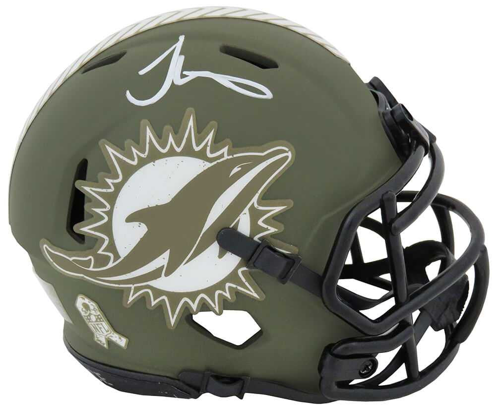Tyreek Hill Signed Miami Dolphins Salute to Service Riddell Speed Mini Helmet - Schwartz Authenticated