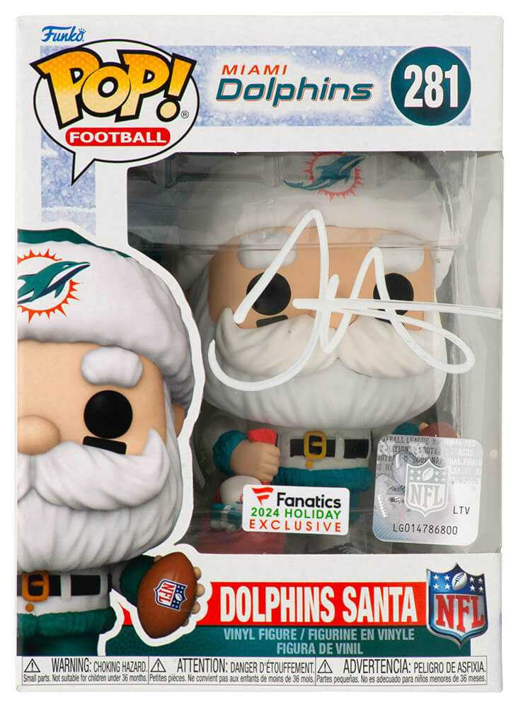 Tyreek Hill Signed Miami Dolphins 'Santa' Funko Pop Doll #281