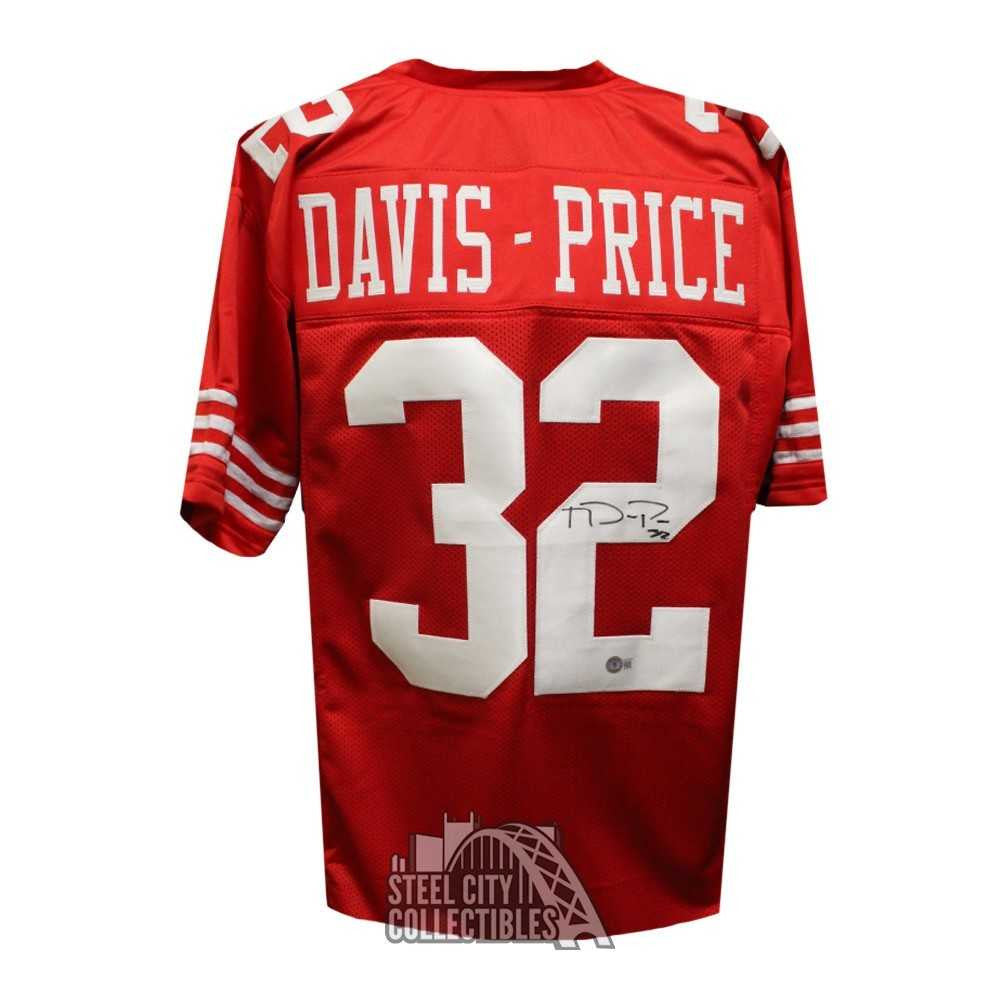 Tyrion Davis Price Autographed San Francisco Custom Red Football Jersey - BAS