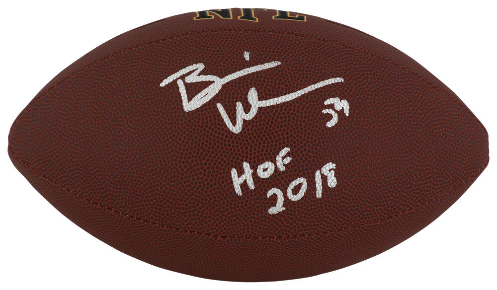 Brian Urlacher Signed Wilson Super Grip Full Size NFL Football w/ HOF 18 Inscription – Schwartz Authenticated