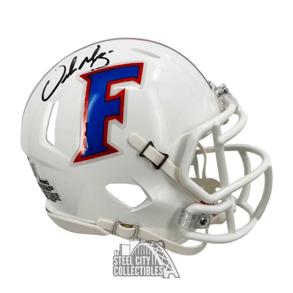 Urban Meyer Autographed Florida White Speed Mini Football Helmet - BAS