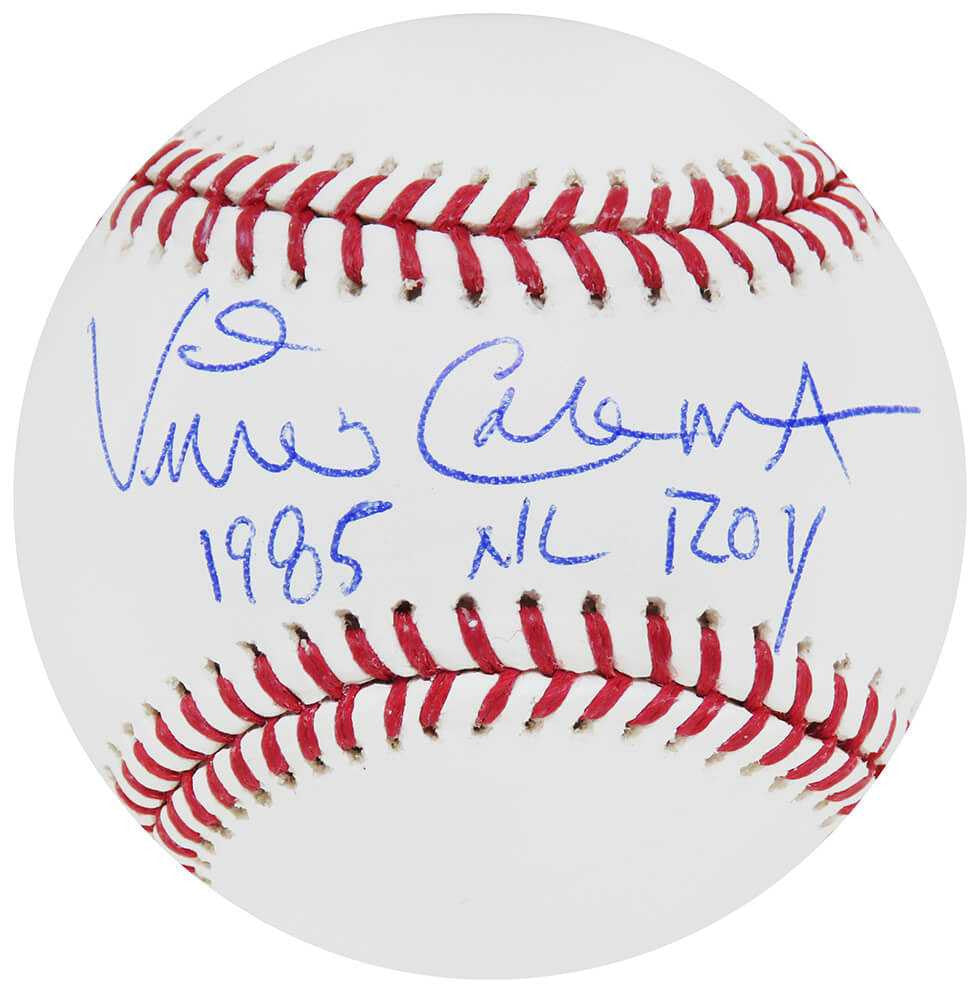 Vince Coleman Signed Rawlings Official MLB Baseball w/85 NL ROY - Schwartz Authenticated