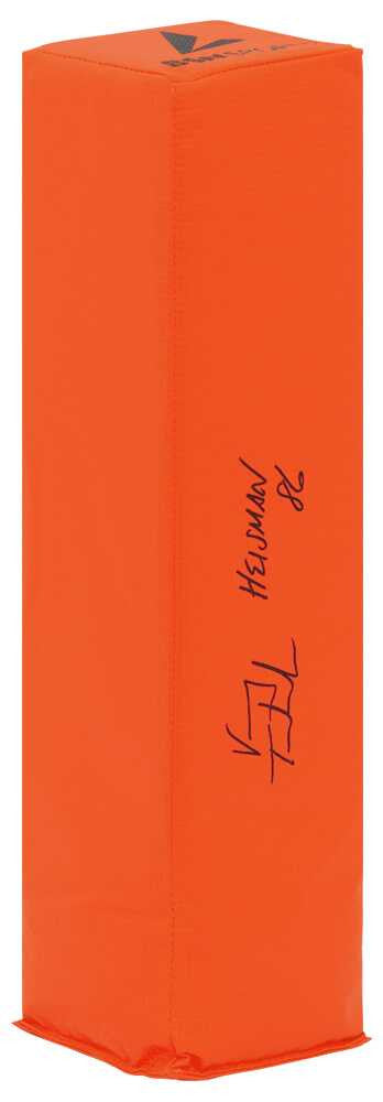 Vinny Testaverde Signed Orange Endzone Football Pylon w/Heisman'86 - Schwartz Authenticated