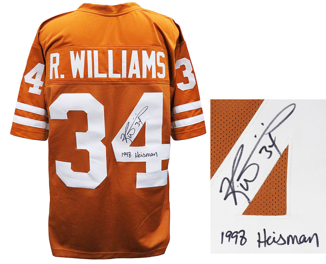 Ricky Williams Signed Texas Longhorns Jersey – 1998 Heisman - Schwartz COA