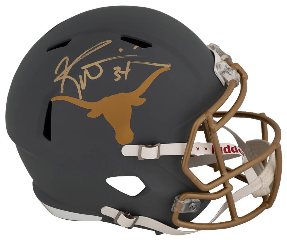 Ricky Williams Autographed Texas Longhorns SLATE Full-Size Speed Helmet – Schwartz COA