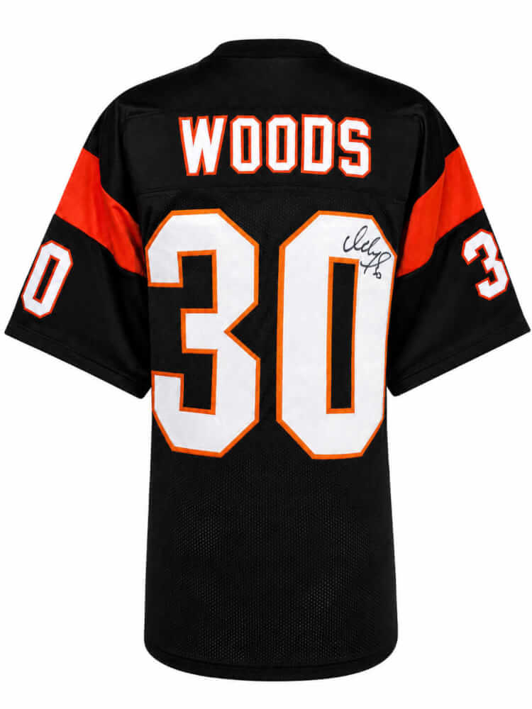 Cincinnati Bengals Ickey Woods Signed Black Custom Football Jersey - Schwartz Sports COA
