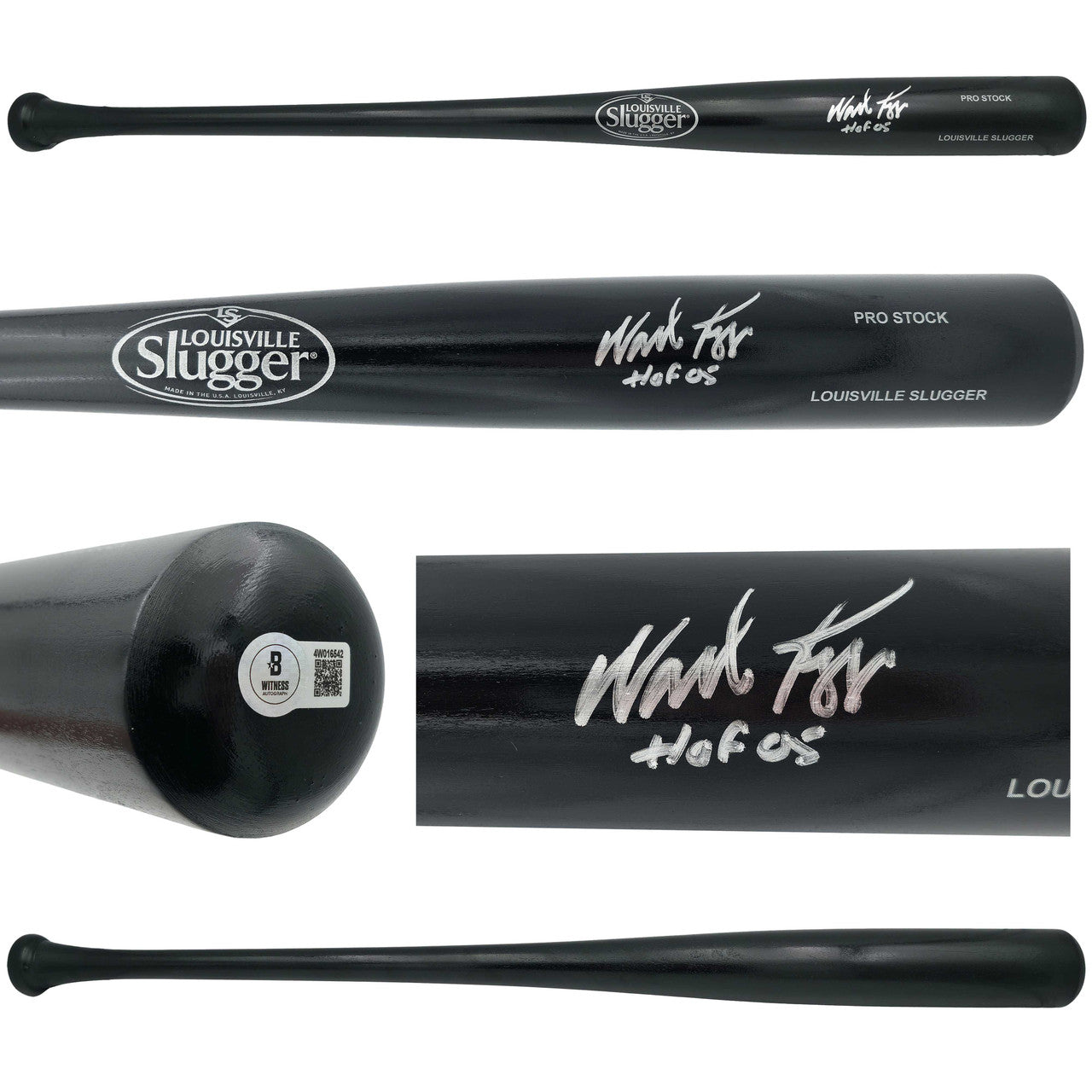 Wade Boggs Autographed Black Louisville Slugger Bat – Red Sox “HOF 05” – Beckett BAS Witness
