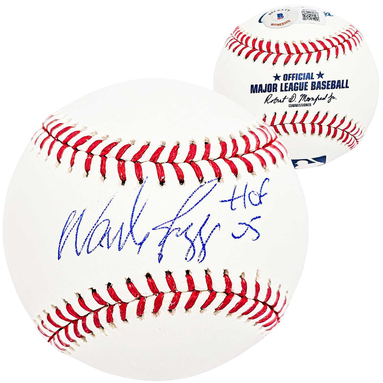 Wade Boggs Autographed Official MLB Baseball Boston Red Sox "HOF 05" Beckett BAS Witness Stock #212198