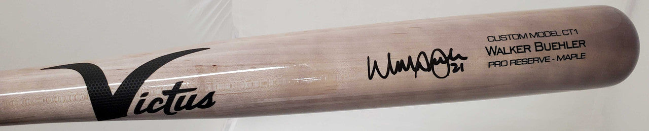 Walker Buehler Autographed Blonde Victus Game Model Bat Los Angeles Dodgers Beckett BAS Stock #193767