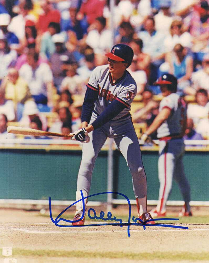 Wally Joyner Signed Angels Swinging 8x10 Photo - Schwartz Authenticated