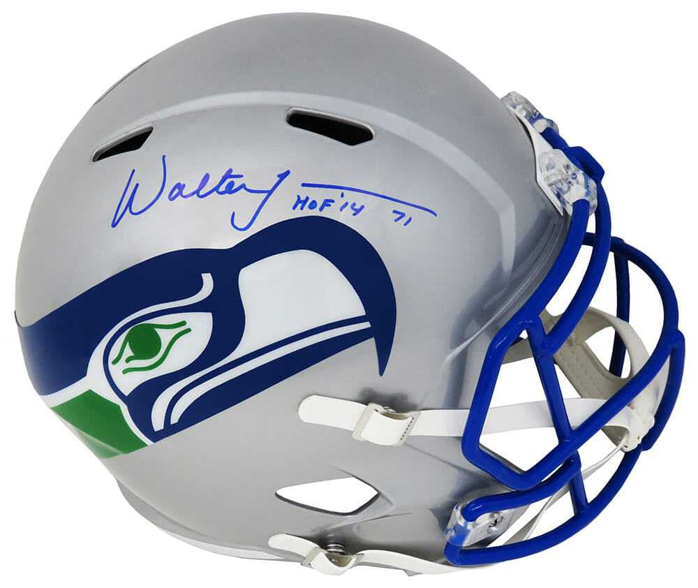 Walter Jones Autographed Seattle Seahawks Throwback Full Size Speed Replica Helmet w/HOF 2014  Beckett COA