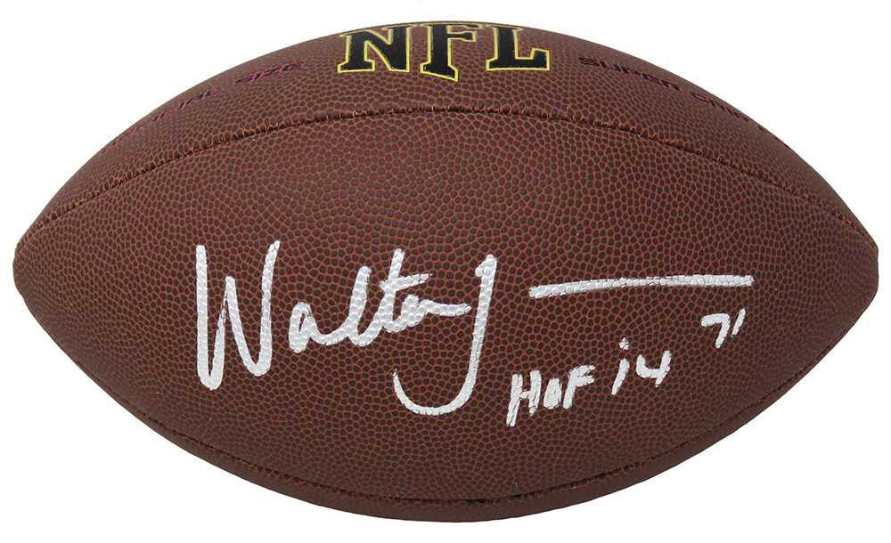 Walter Jones Autographed Wilson Super Grip Full Size NFL Football w/HOF 2014  Beckett COA
