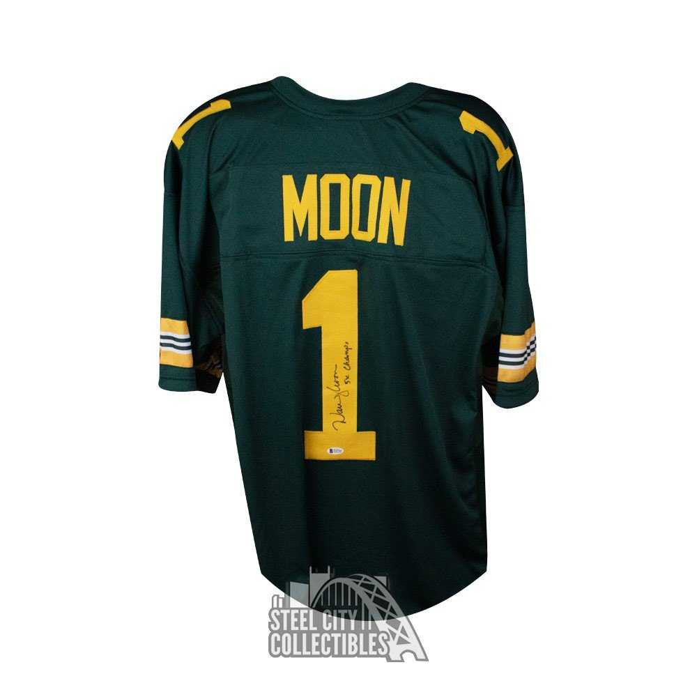 Warren Moon 5x Champs Autographed Edmonton Custom Football Jersey - BAS COA