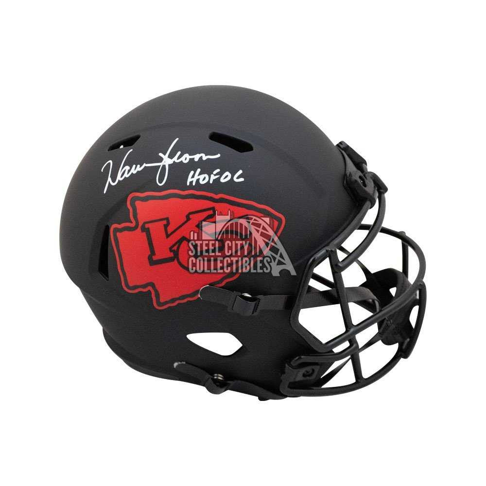 Warren Moon HOF 06 Autographed Kansas City Chiefs Eclipse Full-Size Replica Football Helmet - BAS