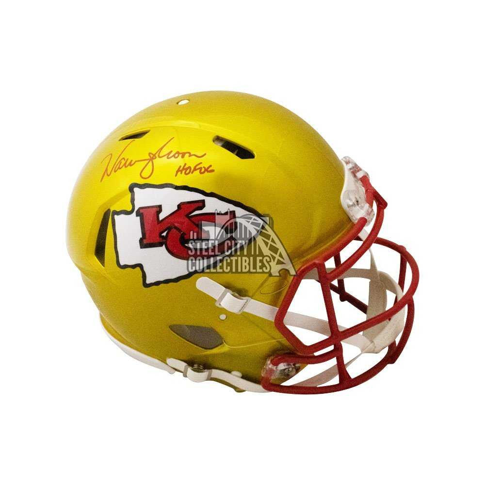 Warren Moon HOF Autographed Chiefs Flash Authentic Full-Size Football Helmet - BAS (Red Ink)