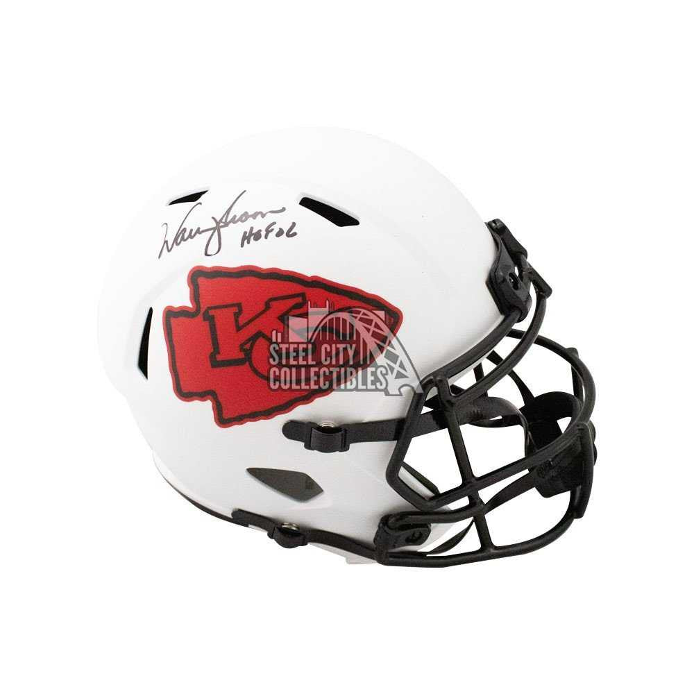 Warren Moon HOF Autographed Kansas City Chiefs Lunar Eclipse Replica Full-Size Football Helmet - BAS (Black Ink)