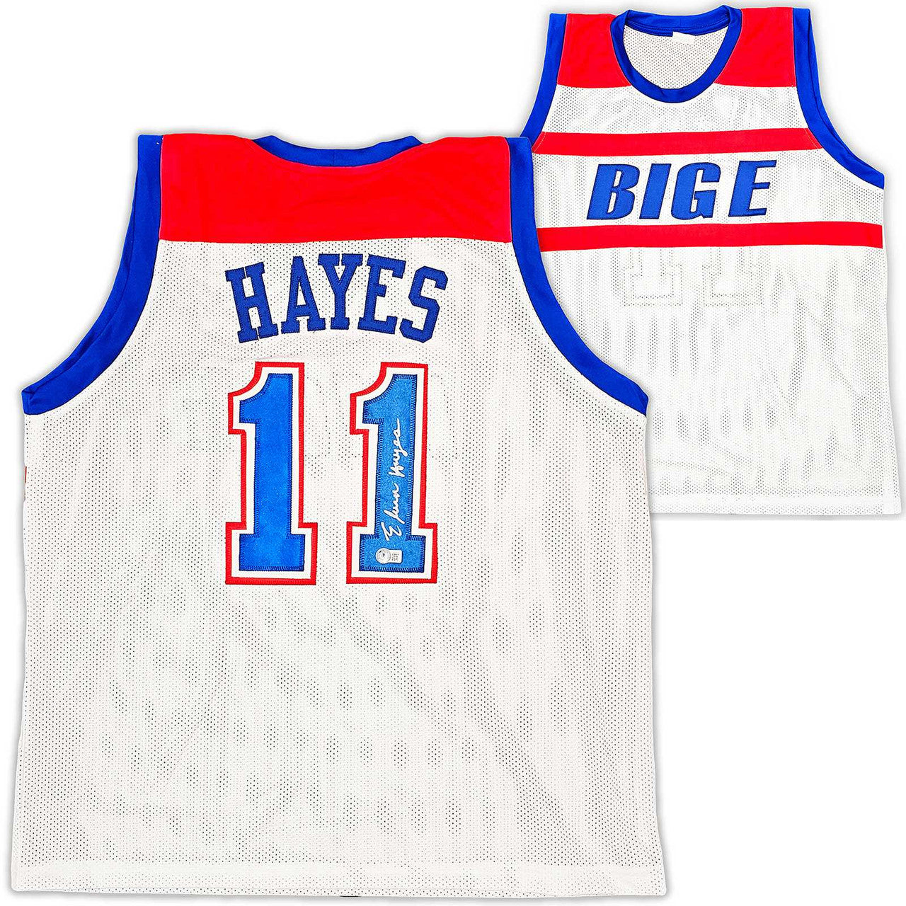 Washington Bullets Elvin Hayes Autographed White Jersey Beckett BAS QR Stock #215765