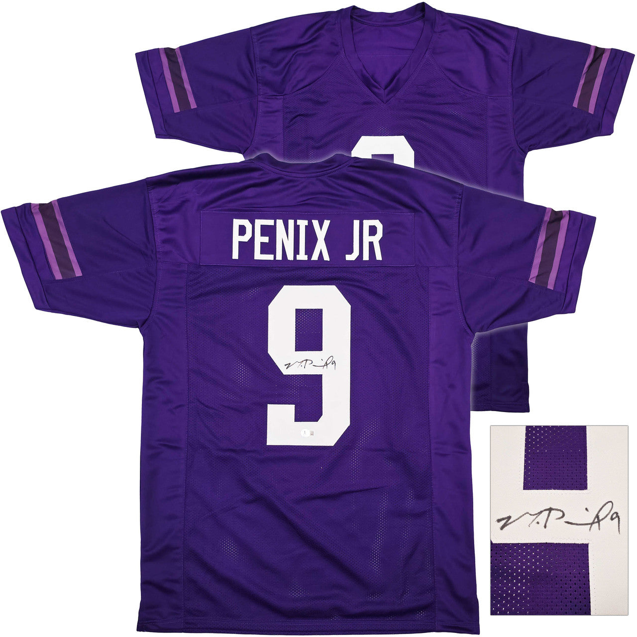 Washington Huskies Michael Penix Jr. Autographed Purple Jersey Beckett BAS Witness
