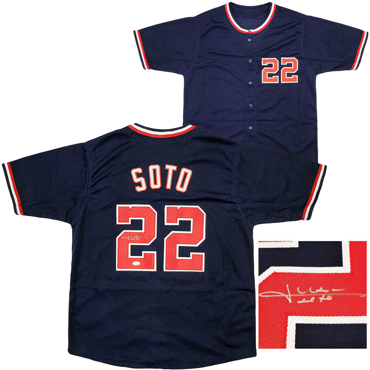Washington Nationals Juan Soto Autographed Blue Jersey JSA