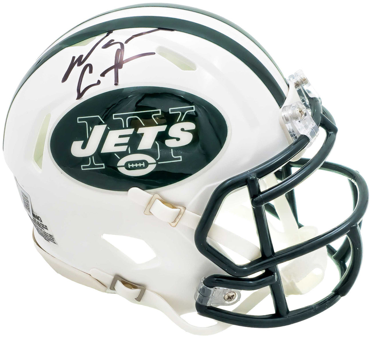 Wayne Chrebet Autographed New York Jets White 98-18 Throwback Speed Mini Helmet Beckett BAS Witness