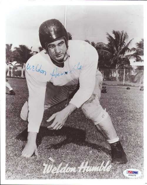 Weldon Humble Autographed 8x10 Photo Browns PSA/DNA #S35275