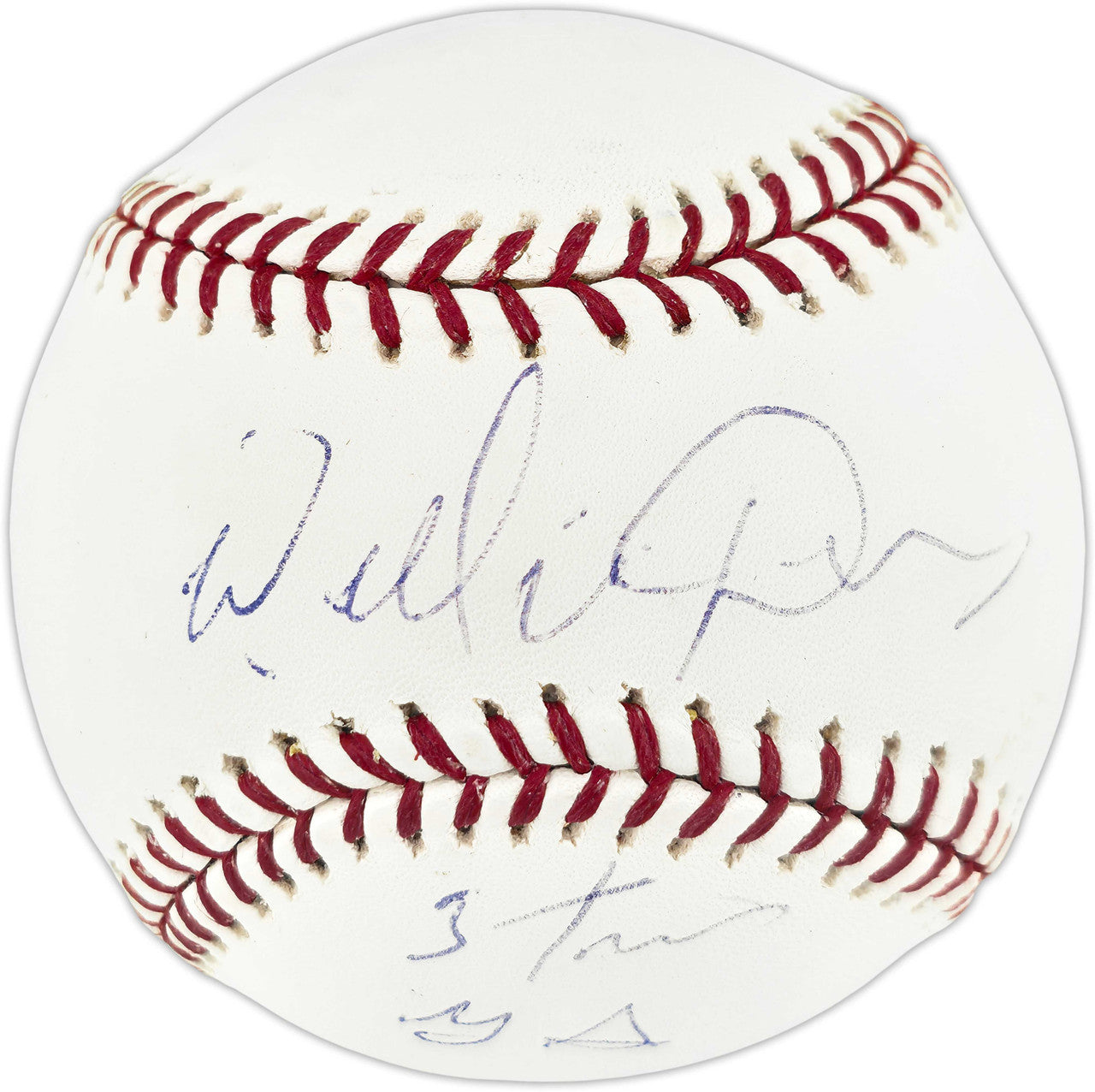 Willie Davis Autographed Official MLB Baseball Los Angeles Dodgers "3 Time GG" MLB Holo #BB228907