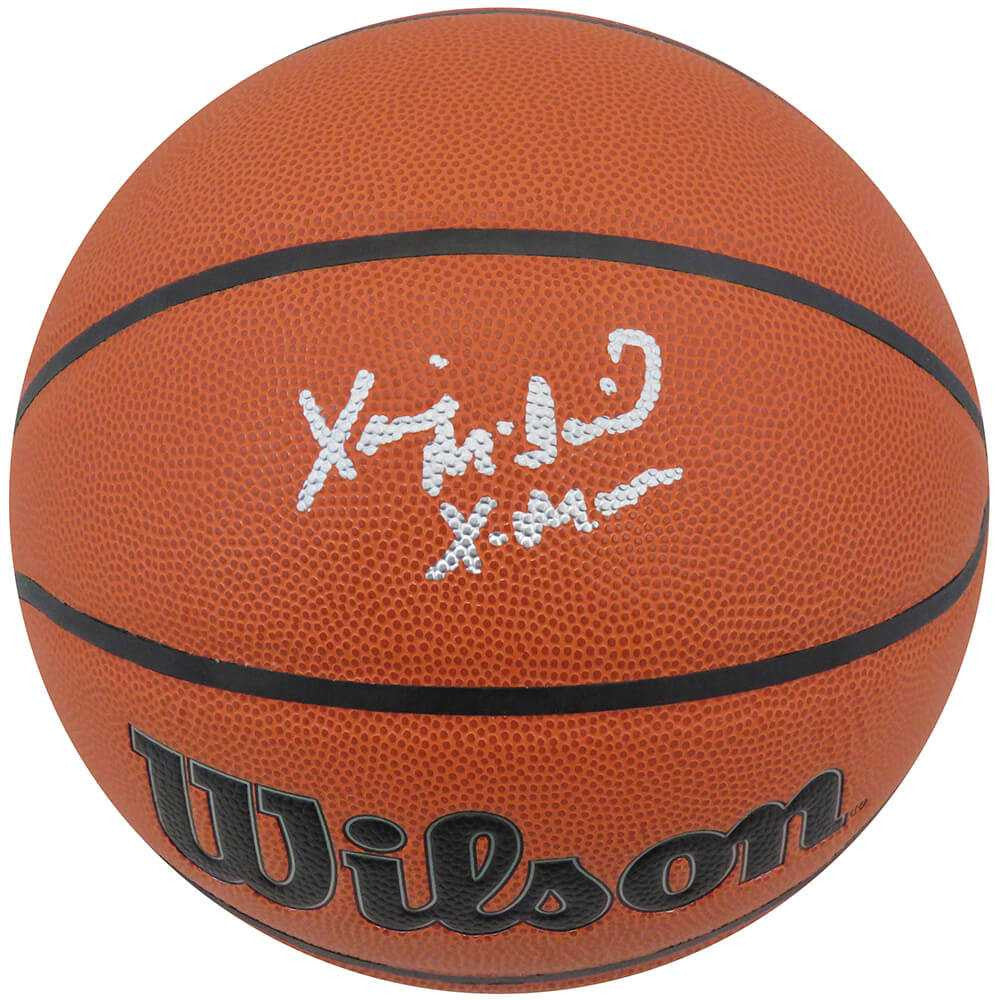 Xavier McDaniel Signed Wilson I/O NBA Basketball w/X-Man - Schwartz Authenticated