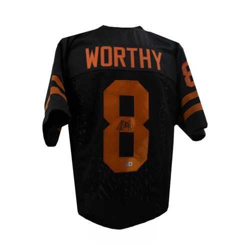 Xavier Worthy Signed Texas Longhorns Custom Black Jersey – BAS COA