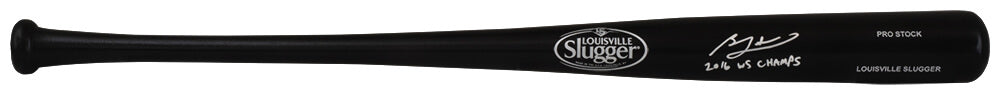 Ben Zobrist Signed Louisville Slugger Black Baseball Bat w/2016 WS MVP - Schwartz Authenticated