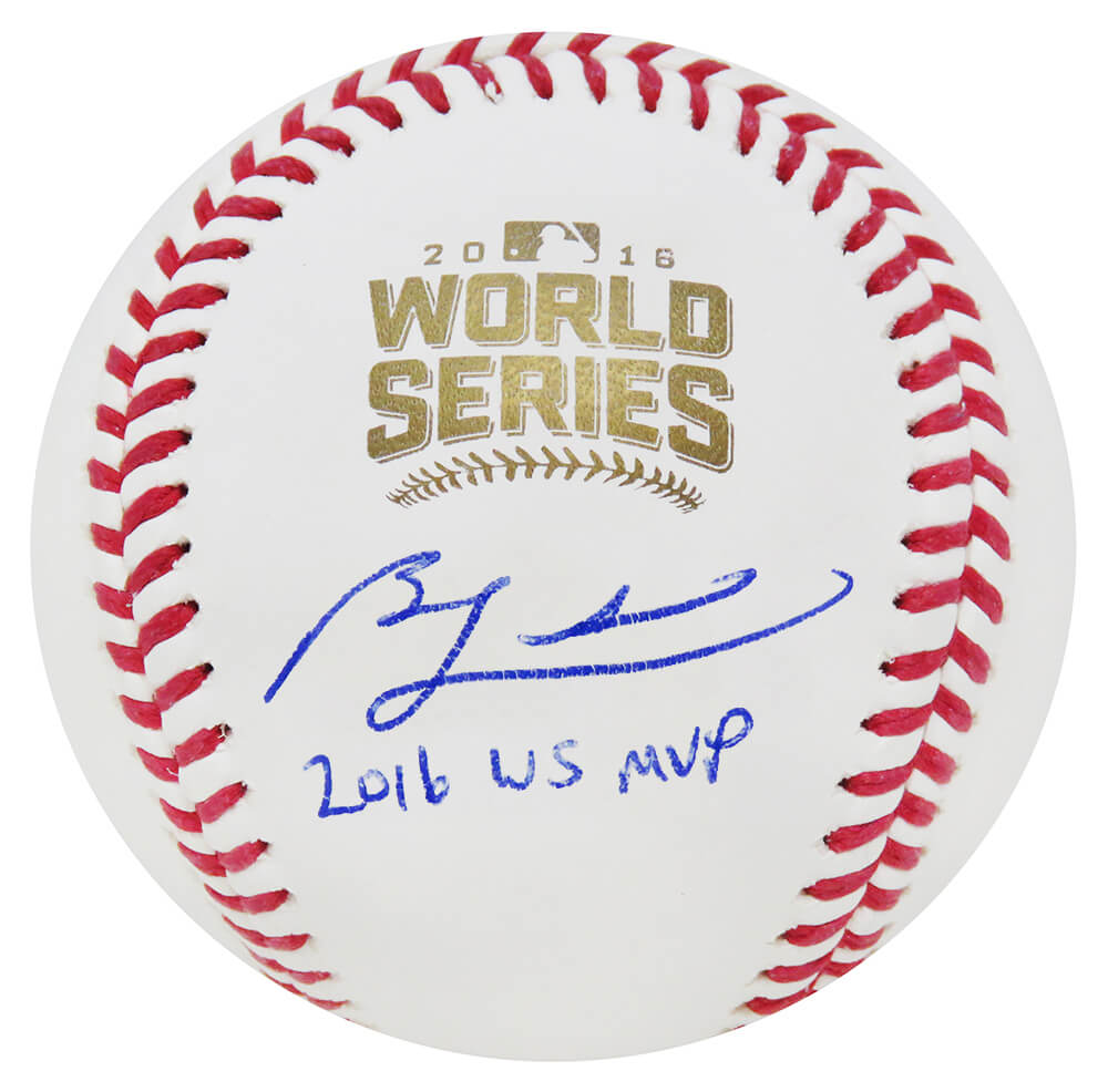 Ben Zobrist Signed Rawlings Official 2016 World Series MLB Baseball w/16 WS MVP