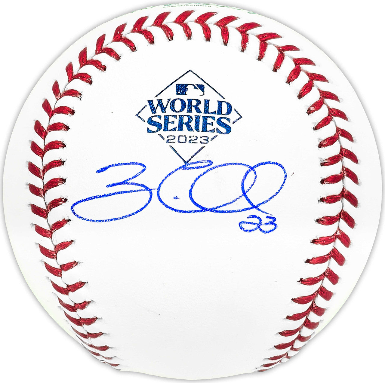 Zac Gallen Autographed Official 2023 World Series Logo MLB Baseball Arizona Diamondbacks Beckett BAS Witness Stock #227323