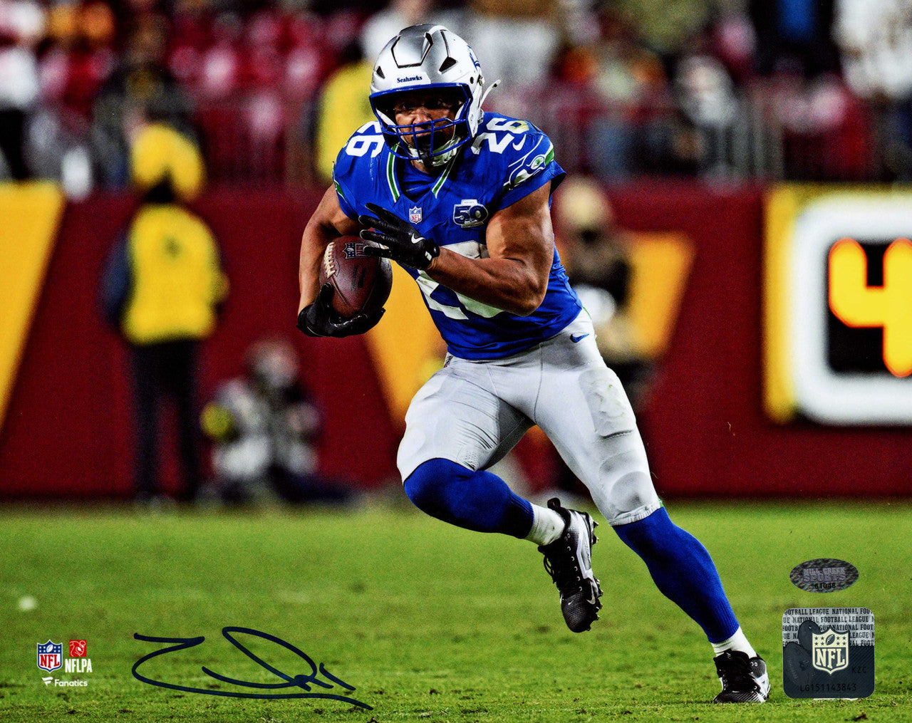 Zach Charbonnet Autographed 8x10 Photo Seattle Seahawks MCS Holo