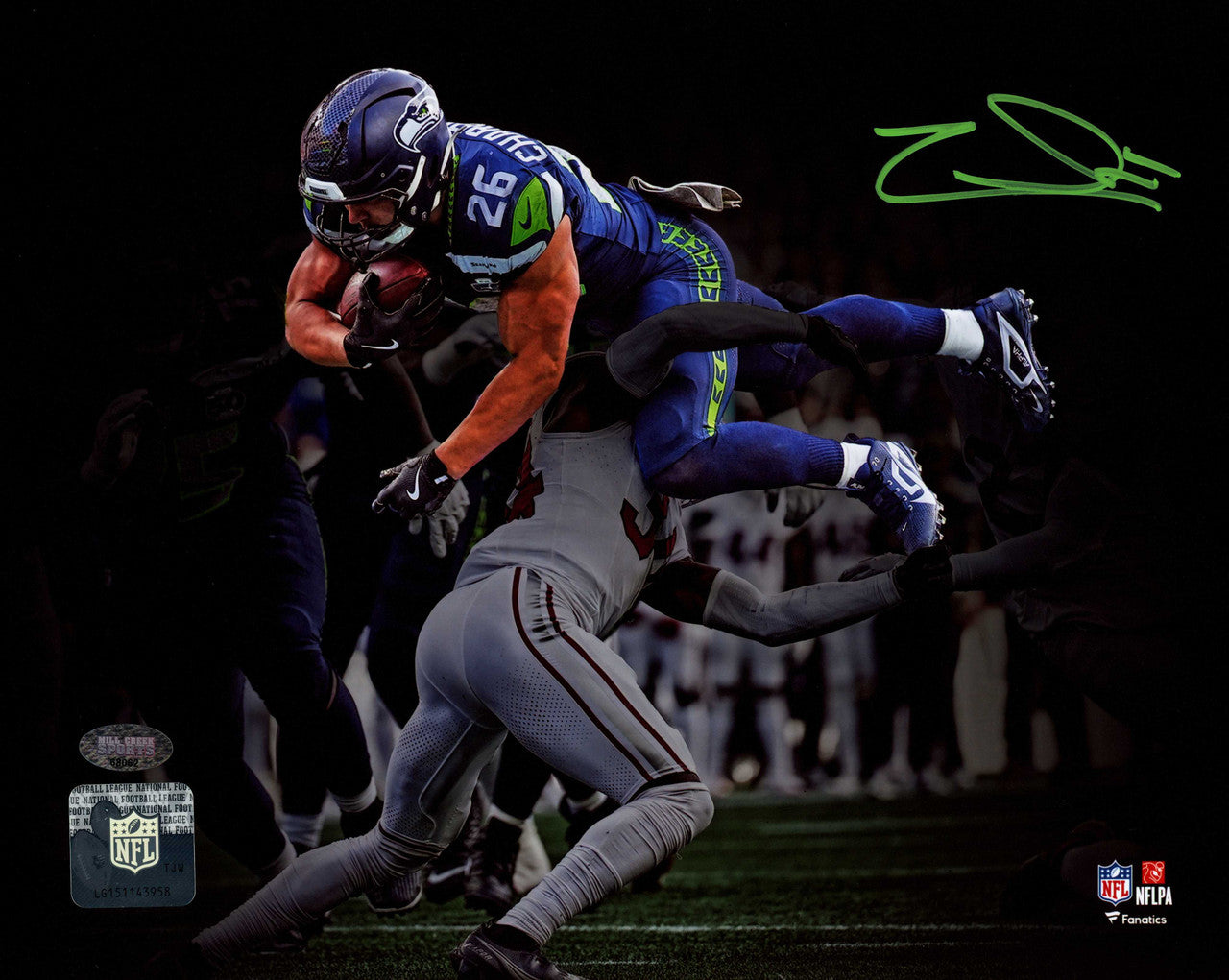 Zach Charbonnet Autographed 8x10 Photo Seattle Seahawks Spotlight MCS Holo