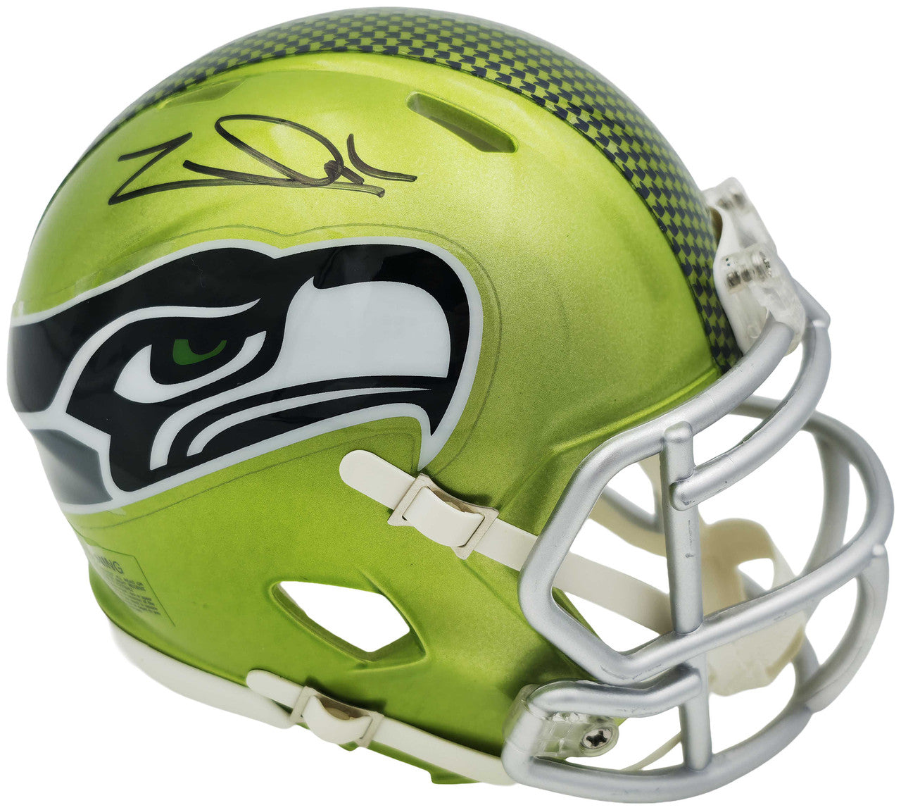 Zach Charbonnet Autographed Seattle Seahawks Flash Green Speed Mini Helmet MCS Holo