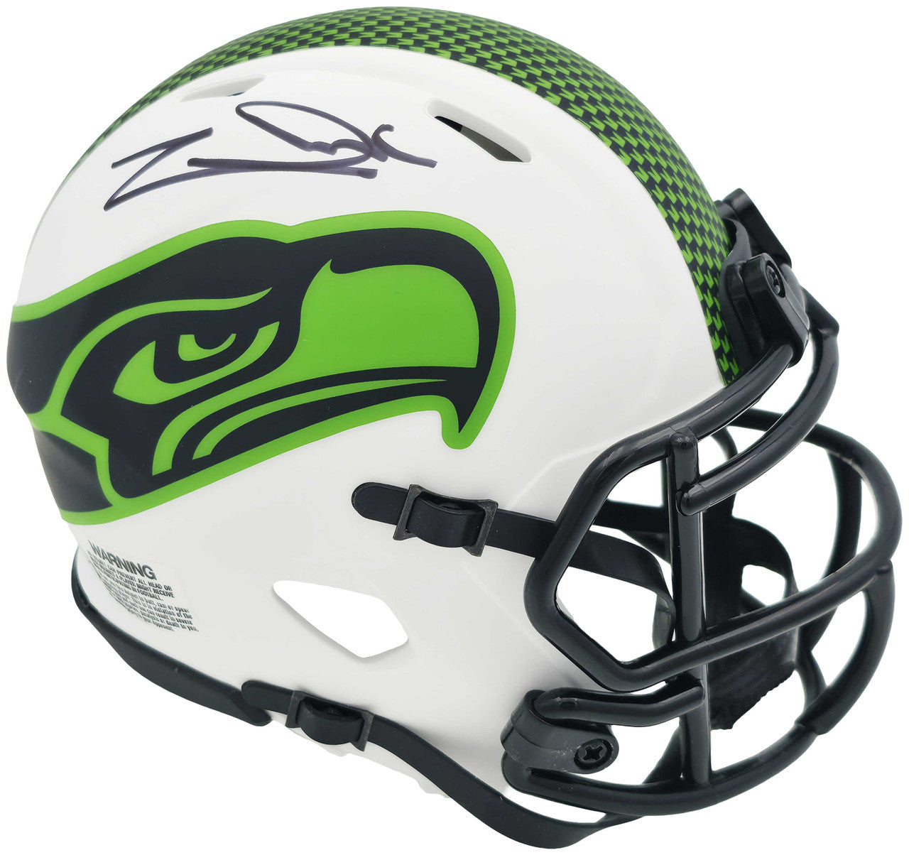 Zach Charbonnet Autographed Seattle Seahawks Lunar Eclipse White Speed Mini Helmet MCS Holo