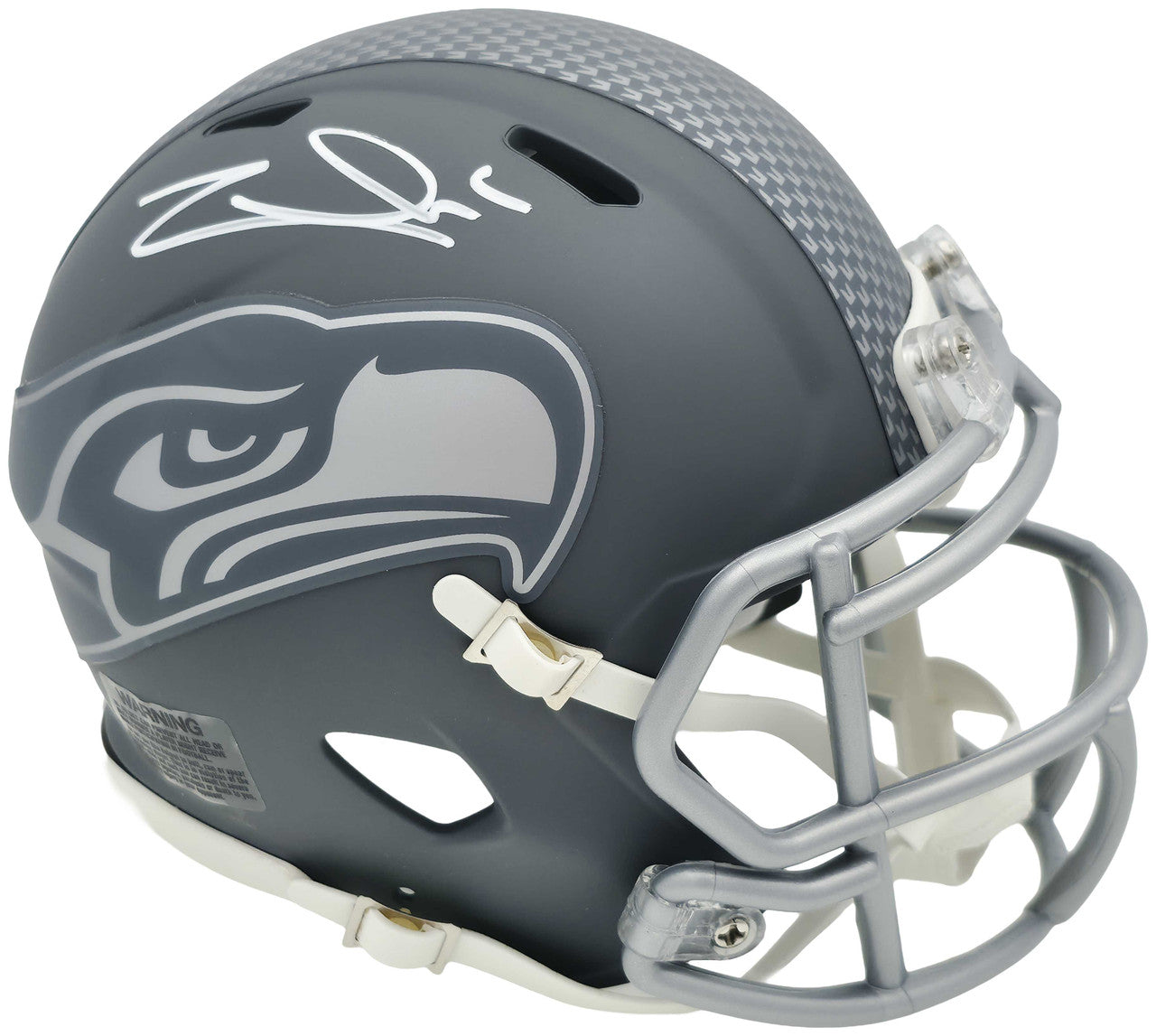 Zach Charbonnet Autographed Seattle Seahawks Slate Silver Speed Mini Helmet MCS Holo