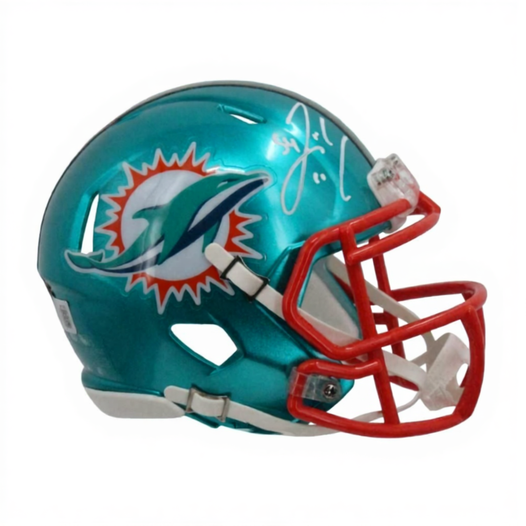 Zach Thomas Autographed Miami Flash Mini Helmet – BAS