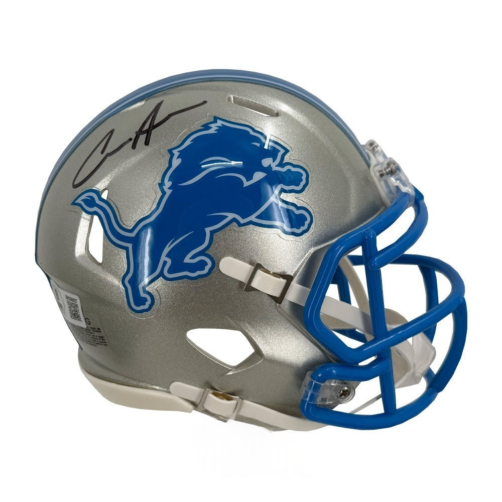 Aidan Hutchinson Signed Detroit Lions Speed Mini Helmet BAS Authenticated