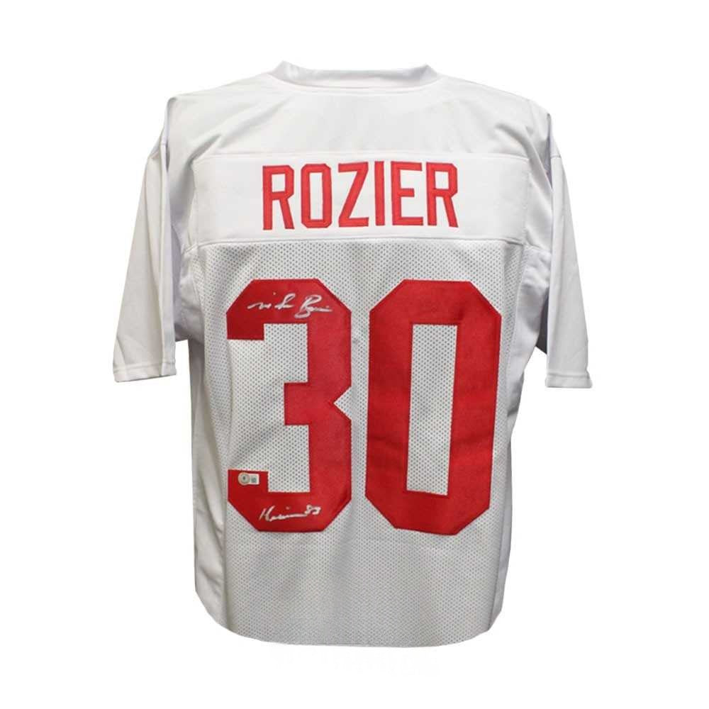 Mike Rozier Autographed Nebraska Custom White Heisman 83 Football Jersey - BAS