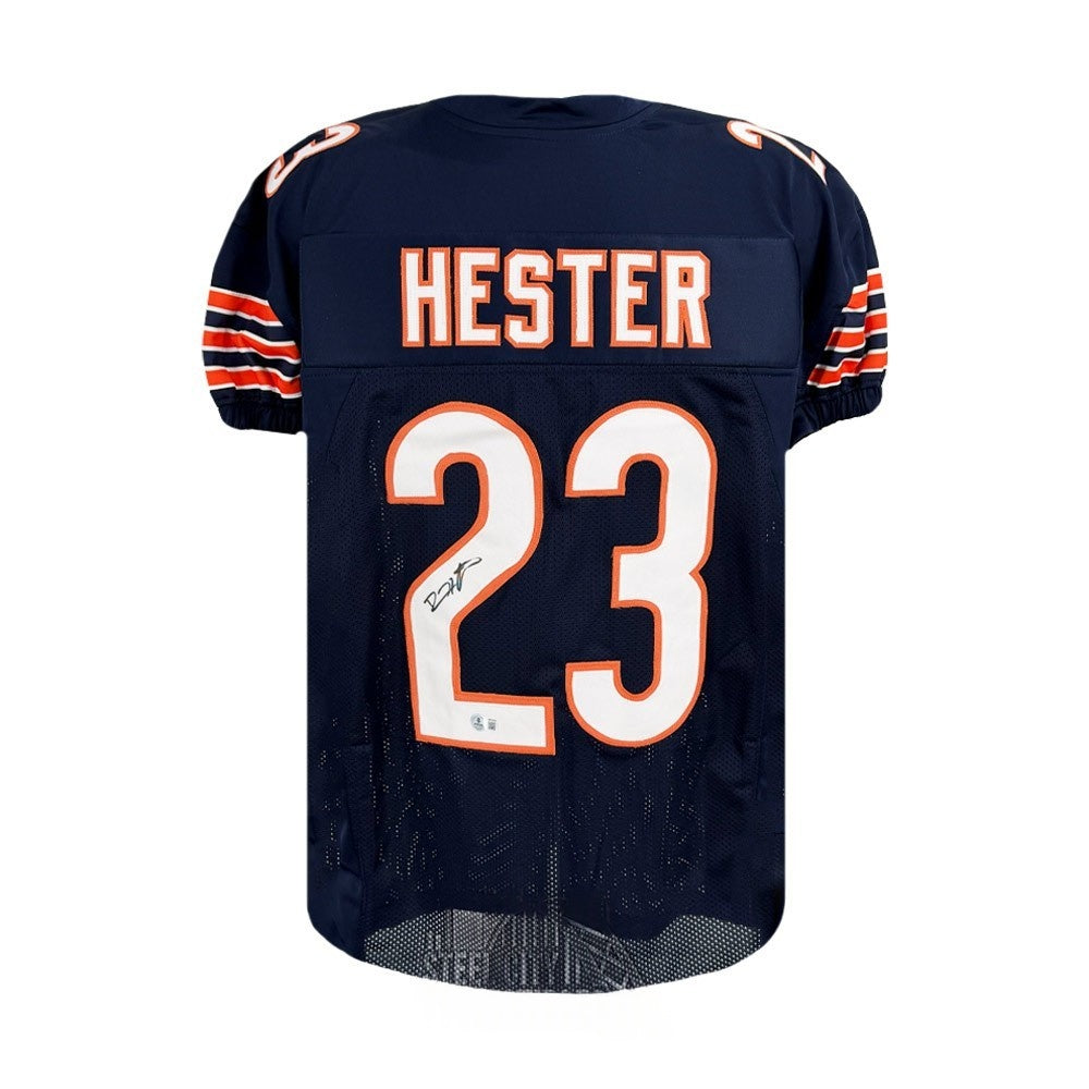 Devin Hester Signed Bears Custom Navy Game Cut Jersey - BAS