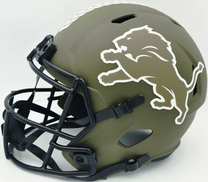 Aidan Hutchinson Autographed Detroit Lions Salute to Service Full Size Helmet | BAS #W577100