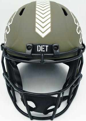 Aidan Hutchinson Autographed Detroit Lions Salute to Service Full Size Helmet | BAS #W577100
