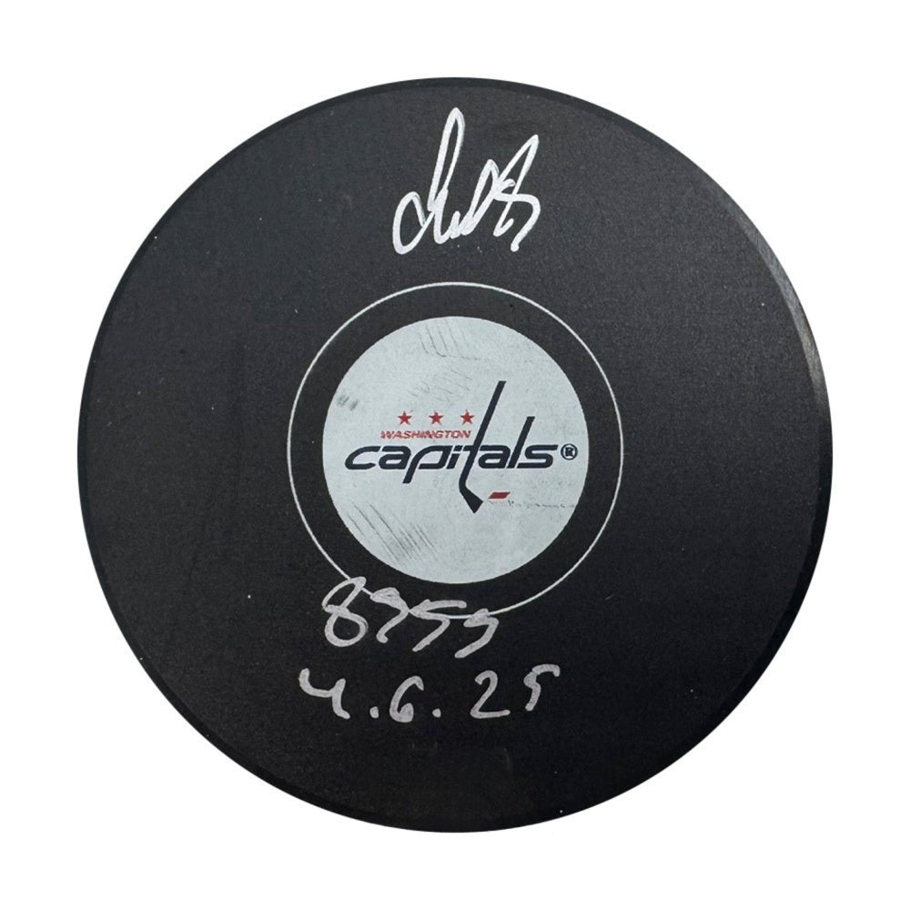 Alexander Ovechkin 895 Goals INSC Autographed Washington Capitals Logo Hockey Puck - Fanatics