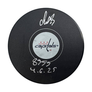 Alexander Ovechkin 895 Goals INSC Autographed Washington Capitals Logo Hockey Puck - Fanatics
