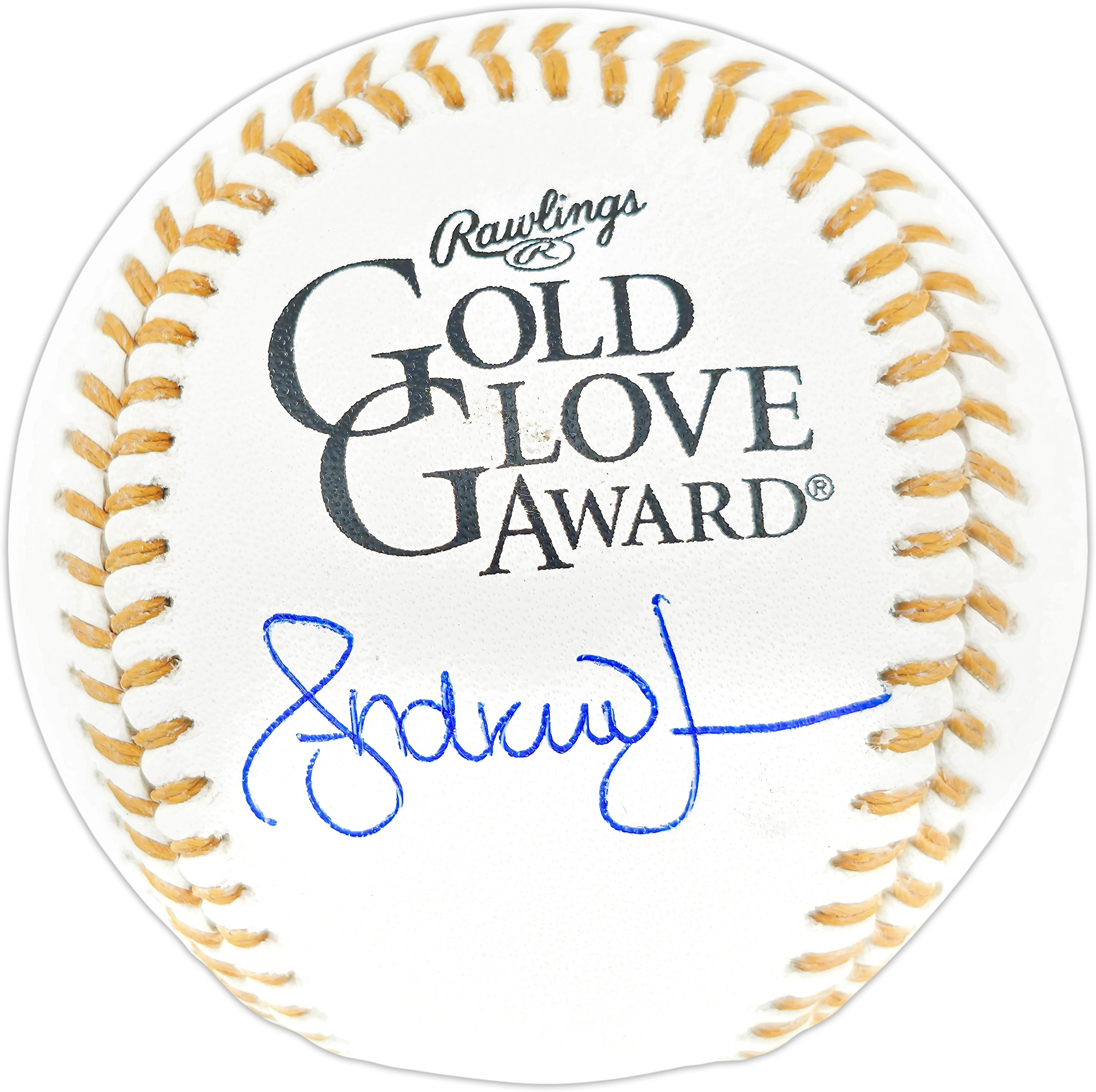 Andruw Jones Autographed Atlanta Braves Official Gold Glove Logo Baseball | BAS Witness