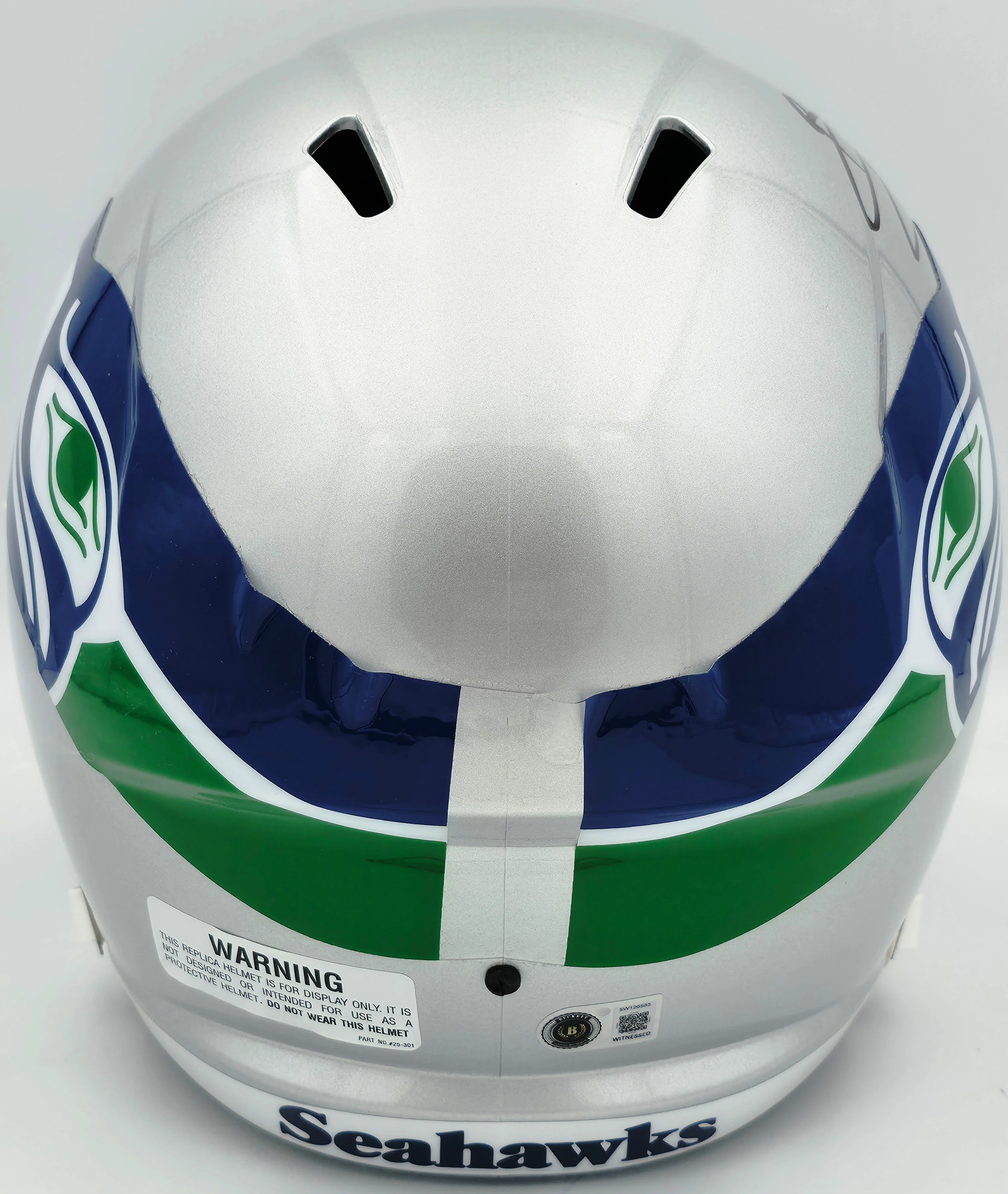 Brian Bosworth Autographed Seattle Seahawks Silver 1983-2001 Throwback Helmet | BAS Witness