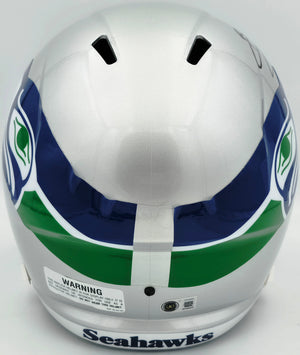 Brian Bosworth Autographed Seattle Seahawks Silver 1983-2001 Throwback Helmet | BAS Witness
